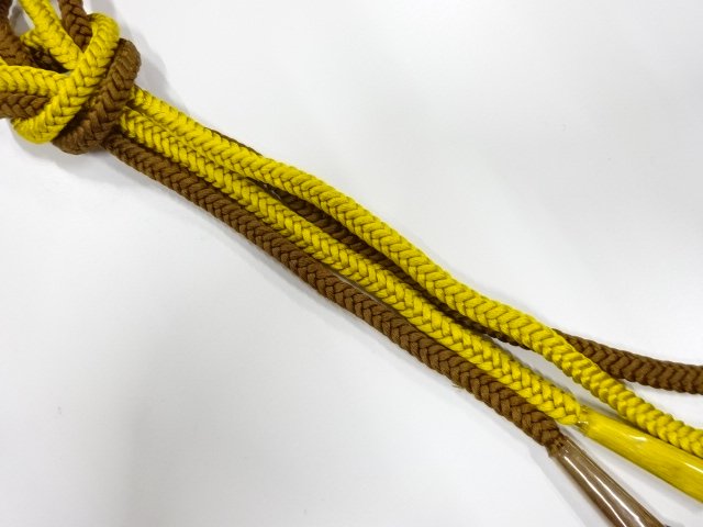 JAPANESE KIMONO / UNUSED HAND-TIED OBIJIME